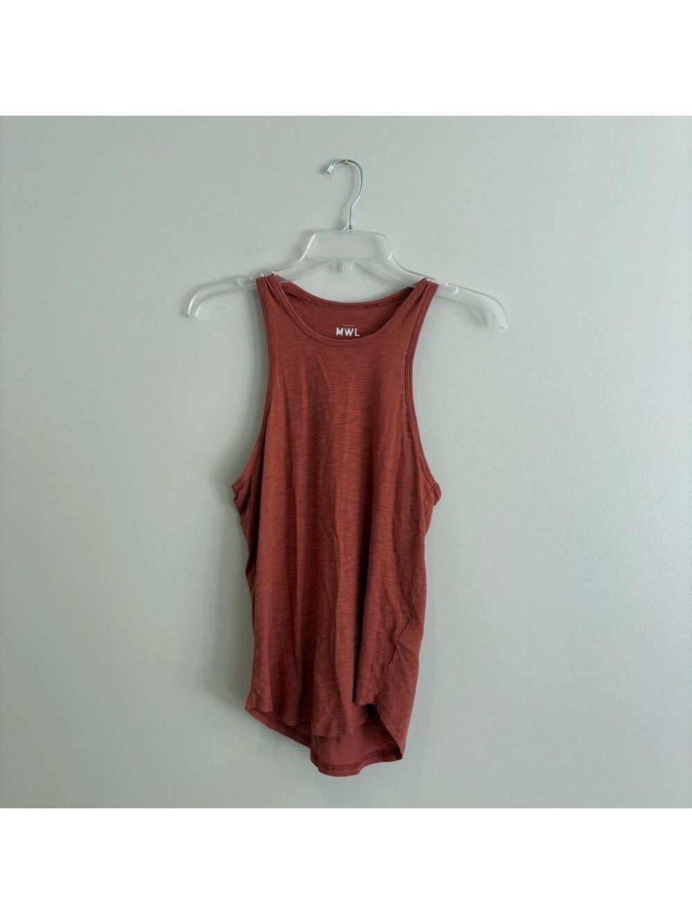 Madewell MWL Softfade Cotton Racerback Muscle Tank Rust Terracotta Size XS